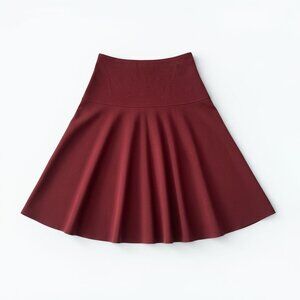 OGL Maroon Wool Like A-Line Midi Skirt L NWT